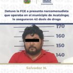 Detuvo la FGE a presunto narcomenudista que operaba en el municipio de Acatzingo; le aseguraron 42 dosis de droga