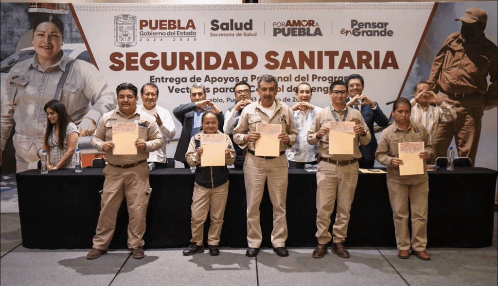 Con apoyos a personal de vectores, Gobierno de Puebla garantiza seguridad sanitaria
