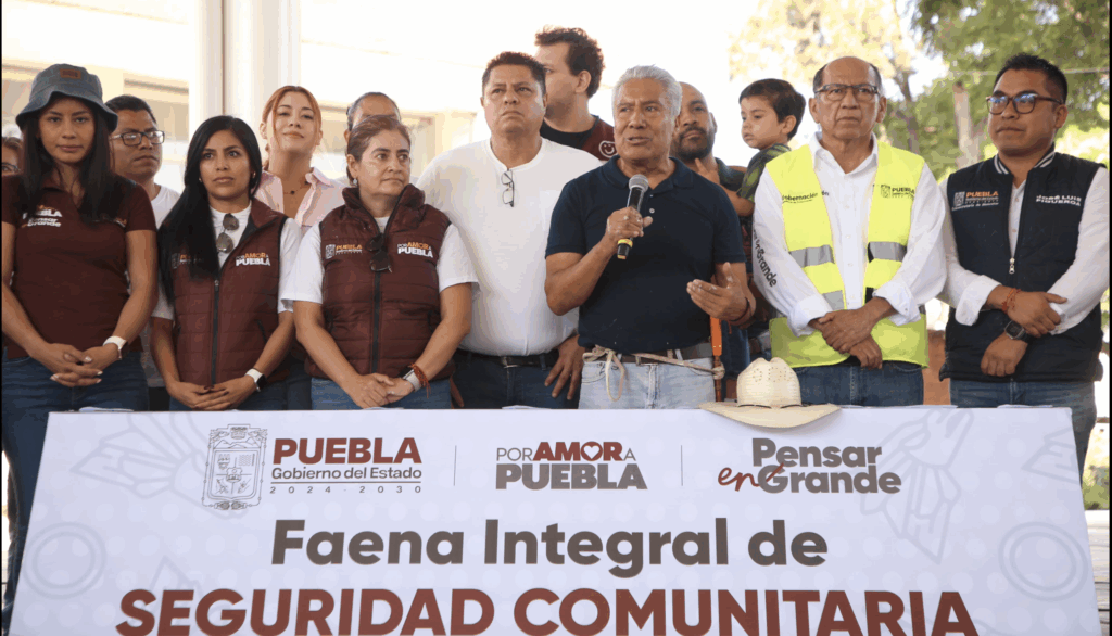 Comunidad y Gobierno de Puebla refuerzan lazos con faena de seguridad