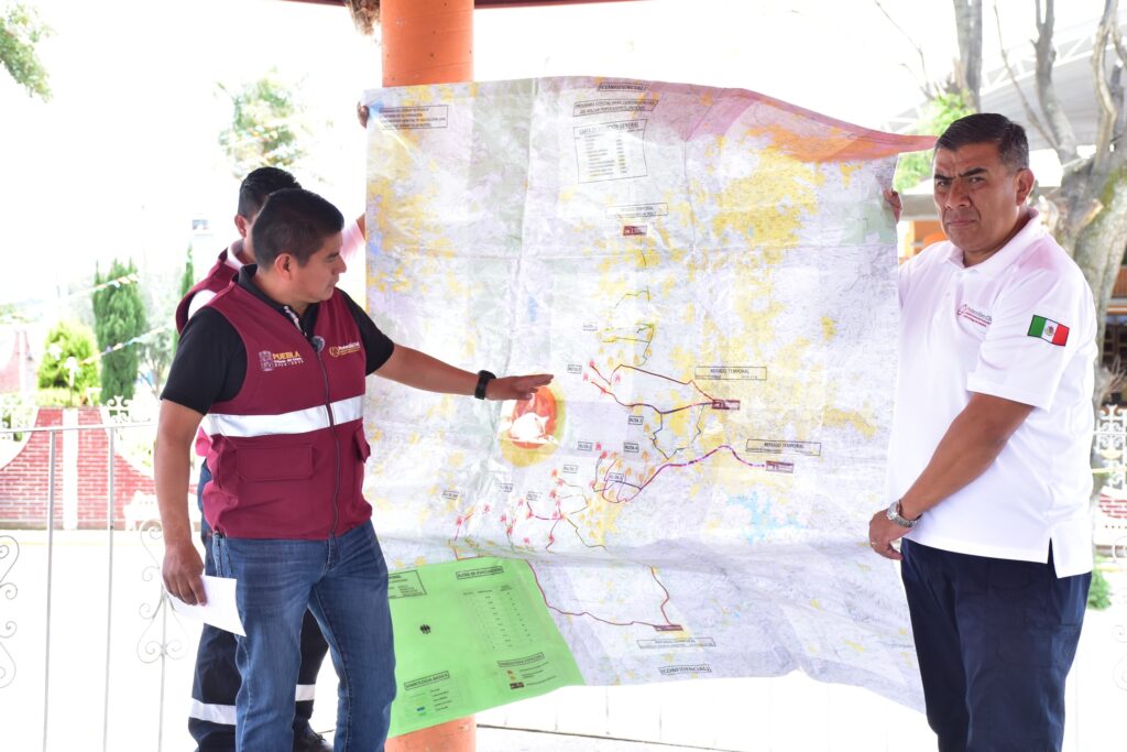 Personal de la Coordinación Nacional de Protección Civil evaluó rutas de evacuación del Popocatépetl