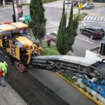Con Módulos de Pavimentación Gobierno Estatal inicia rehabilitación del Camino Real a Cholula