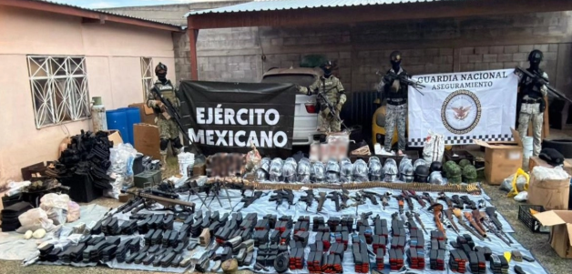 Decomisan en Durango arsenal de guerra con fusiles Barrett, ametralladoras y más de 39 mil cartuchos