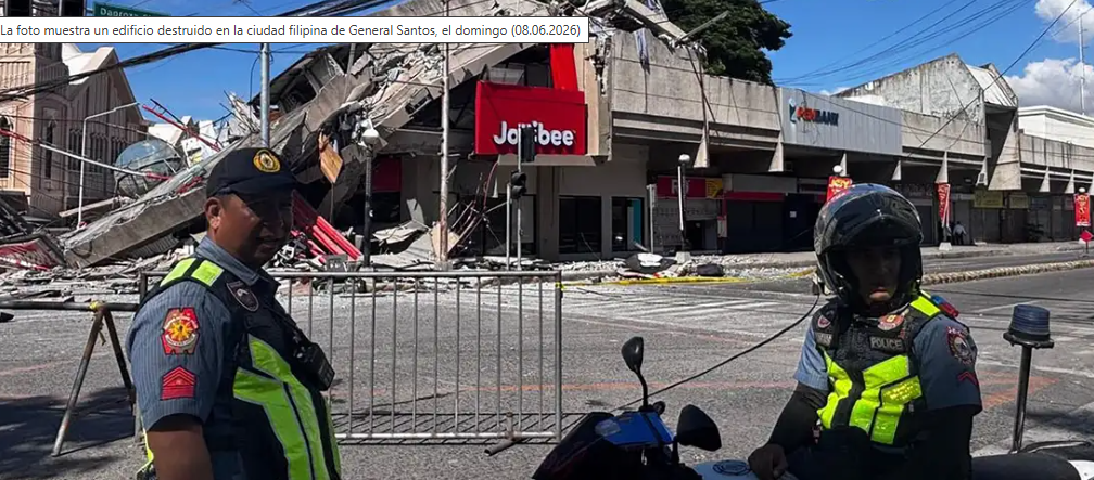 Sismo de 7.8 sacude Mindanao, Filipinas; reportan un muerto y cuatro heridos