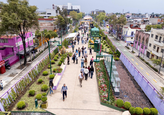 Inauguran Jardín Flotante Tlallipan, nuevo corredor verde para peatones y ciclistas en la capital del país